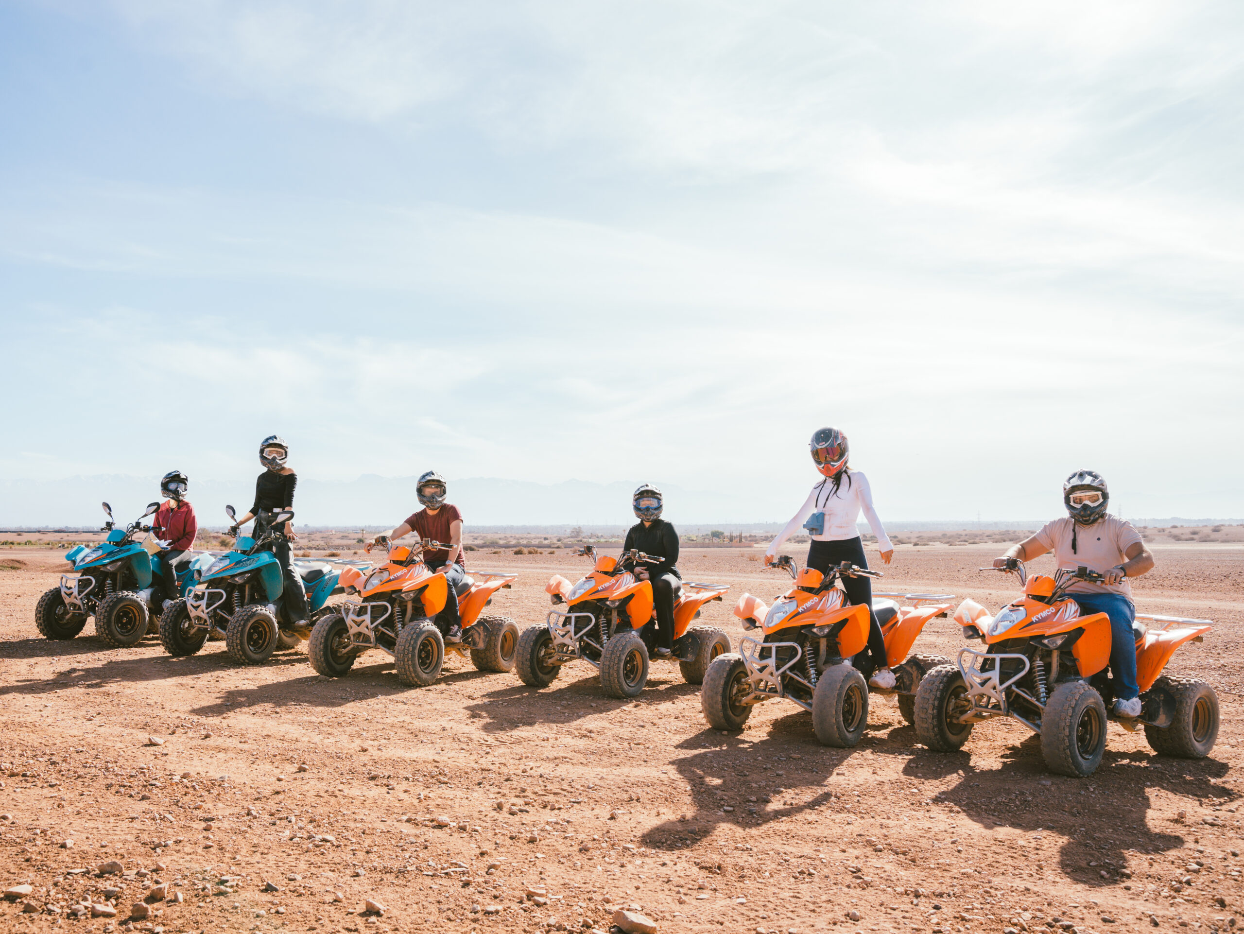riding a quad in open nature in Marrakech