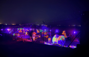 Night Paintball in Marrakech – A Unique Glow-in-the-Dark Experience at Volcano Experience