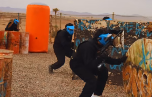 Corporate paintball team building activity in Marrakech