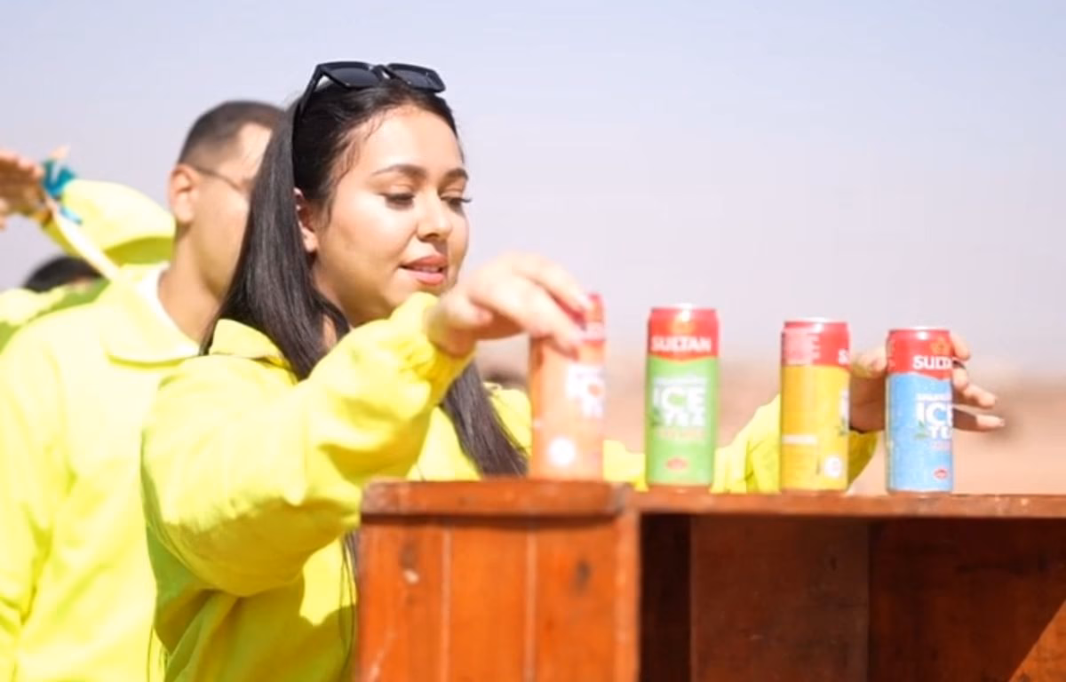 Corporate employees taking part in a mixed team challenge in Marrakech
